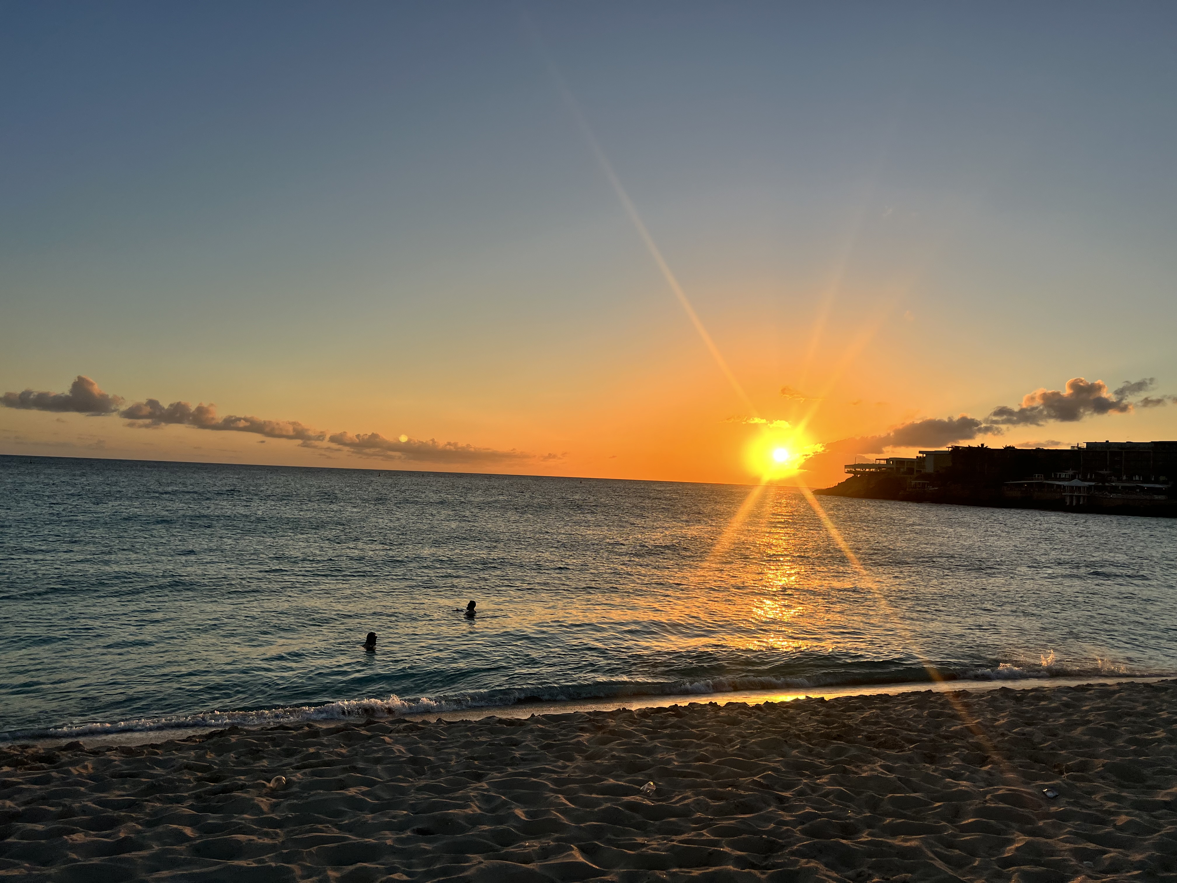 Sunset over the ocean